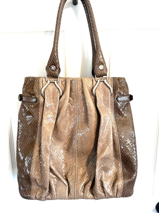 Vintage Y2K Celine Pillow Python-Embossed High Gloss Hobo Bag - Picture 3 of 9